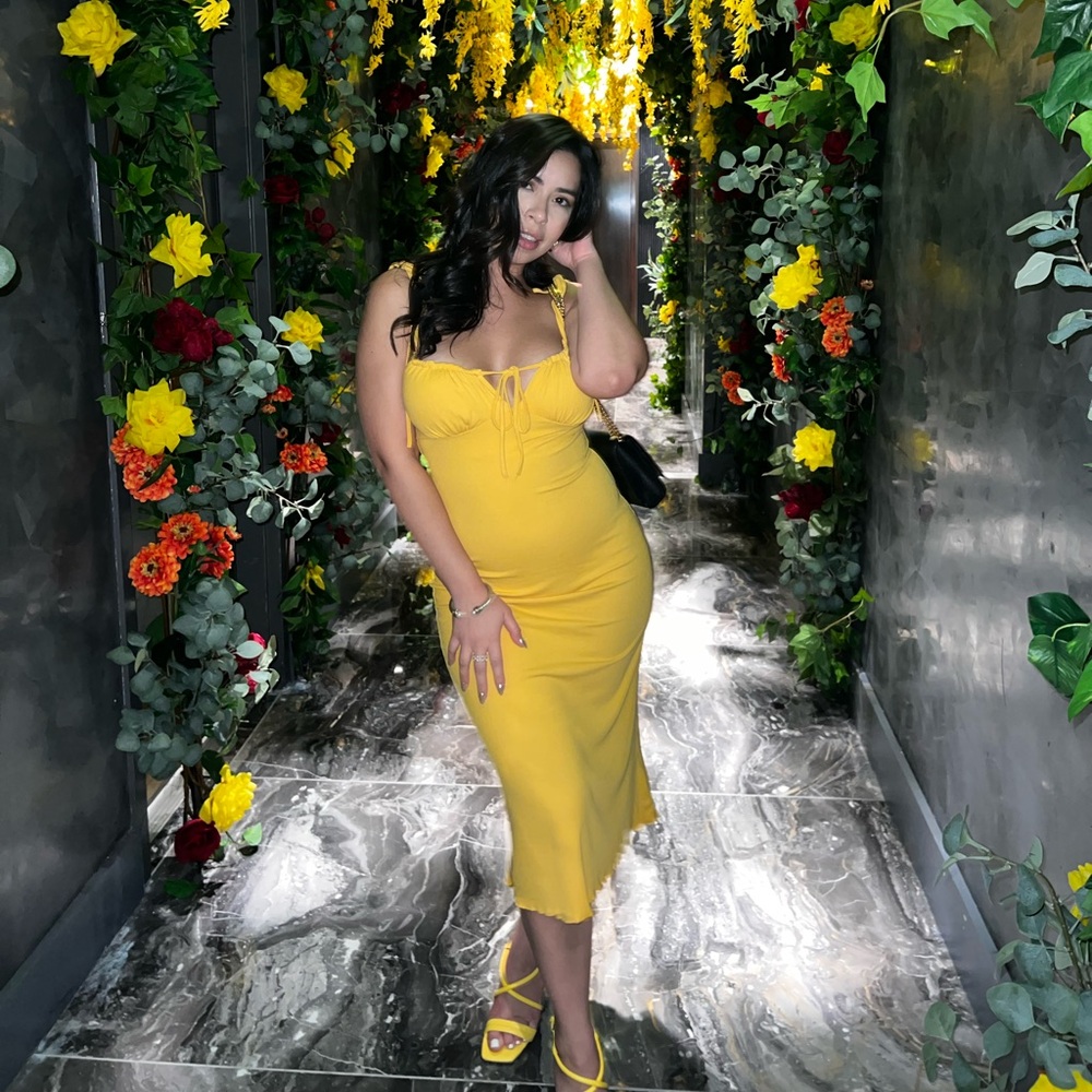 Yellow Spaghetti Dress